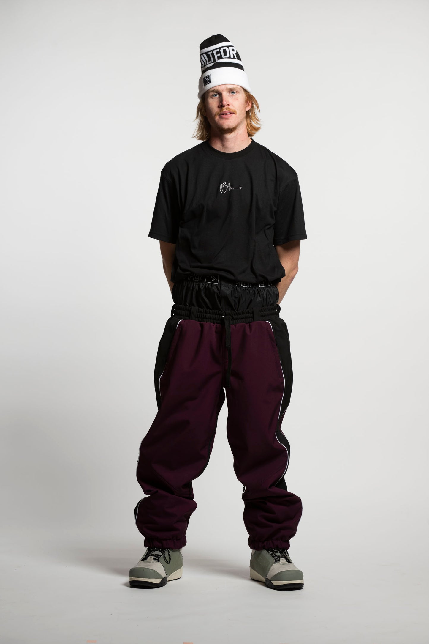 Baseline Trackpants - Malbec and Black