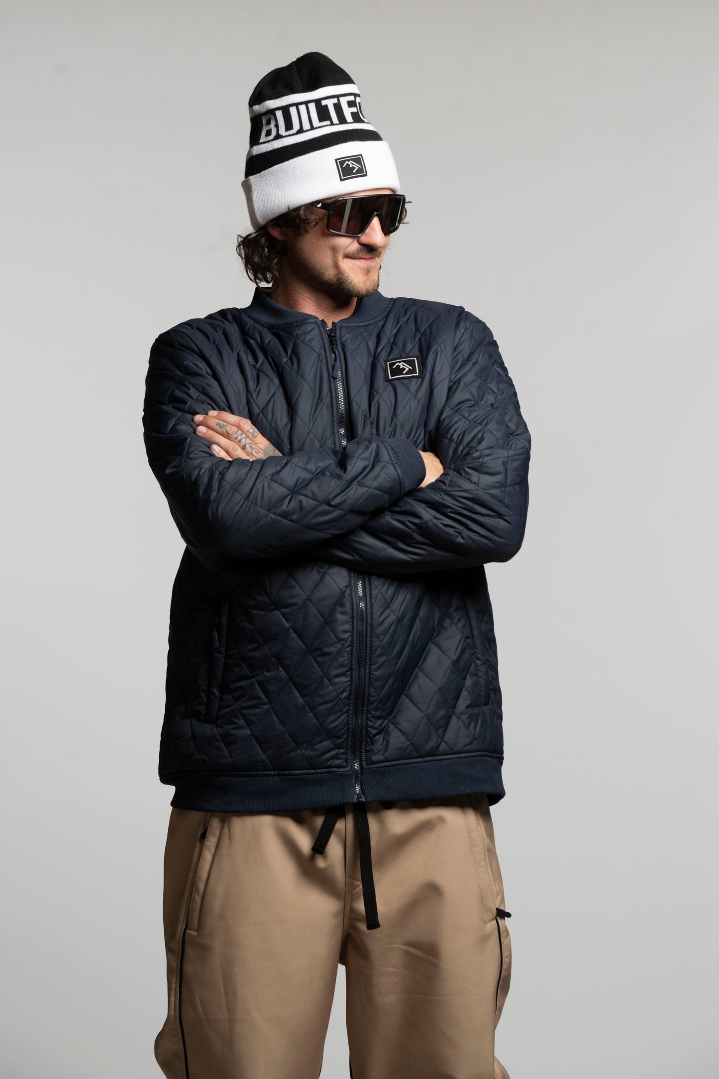 Quilted Jacket - Navy