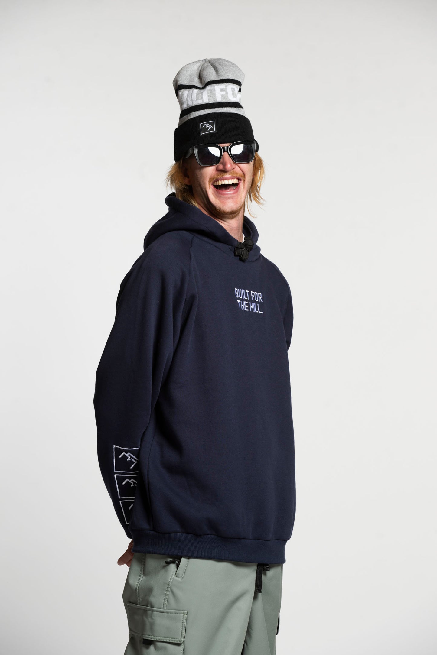 Stacked Hoodie - Navy