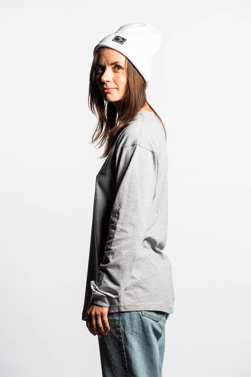 Stamp Longsleeve Tee - Grey - brethrenapparel