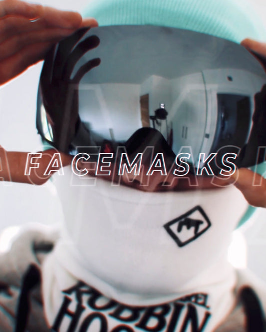 White snowboarding balaclava facemask