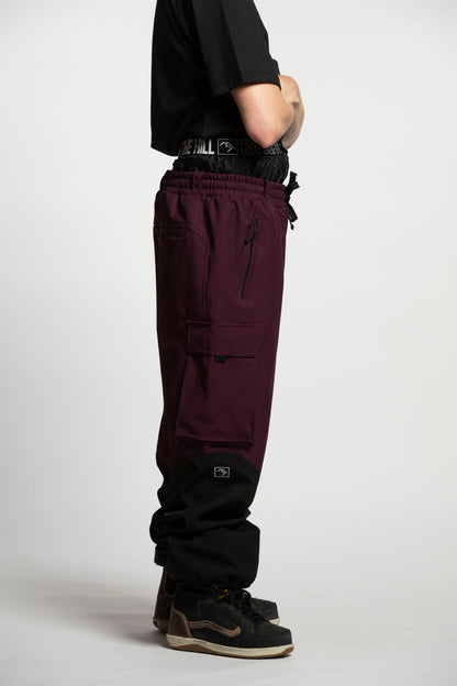 Access Cargo Pants - Malbec and Black