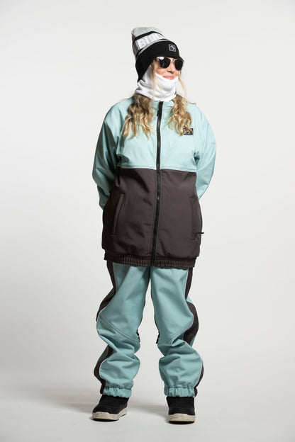 Baseline Full Zip - Mint and Charcoal