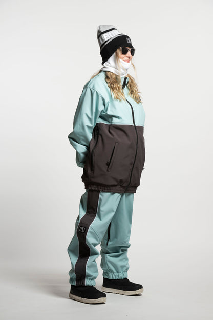 Baseline Full Zip - Mint and Charcoal