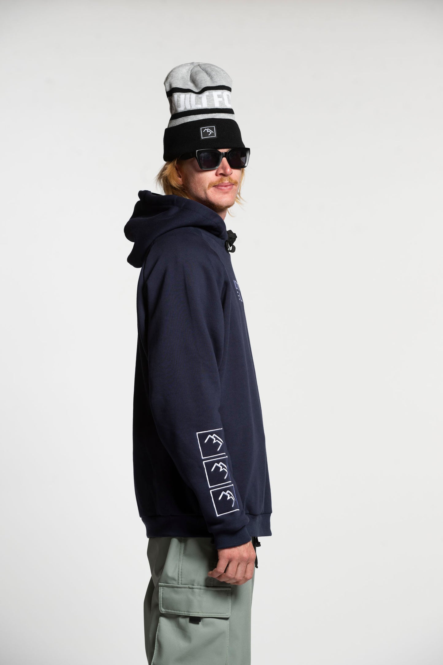 Stacked Hoodie - Navy