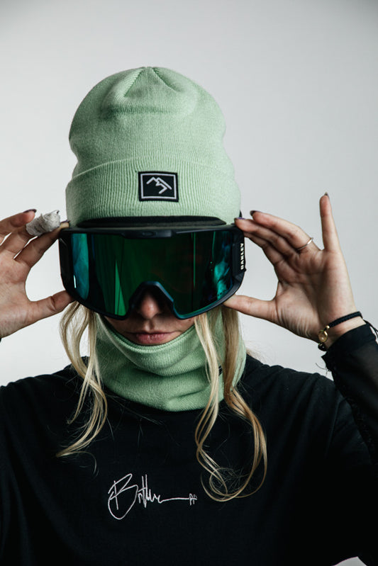 Green Snowboard Beanie