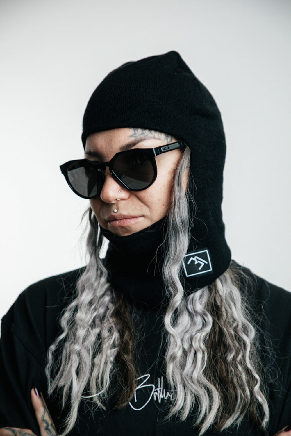 Black snowboard balaclava