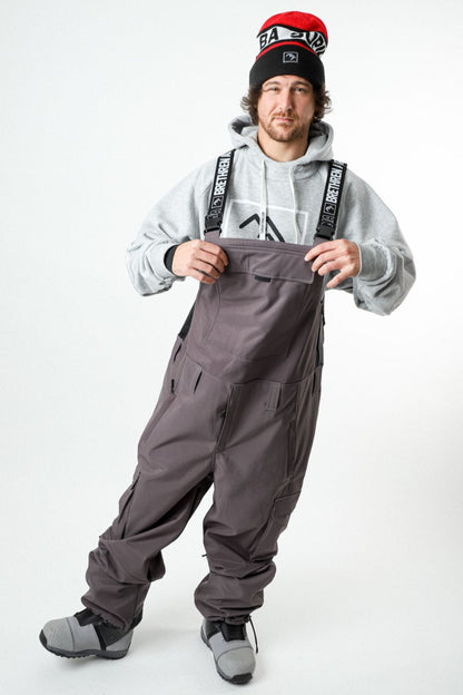 Grey Ski Bib Pants