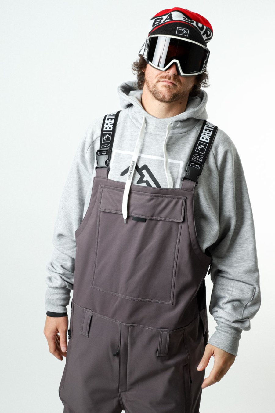 Grey Ski Bib Pants