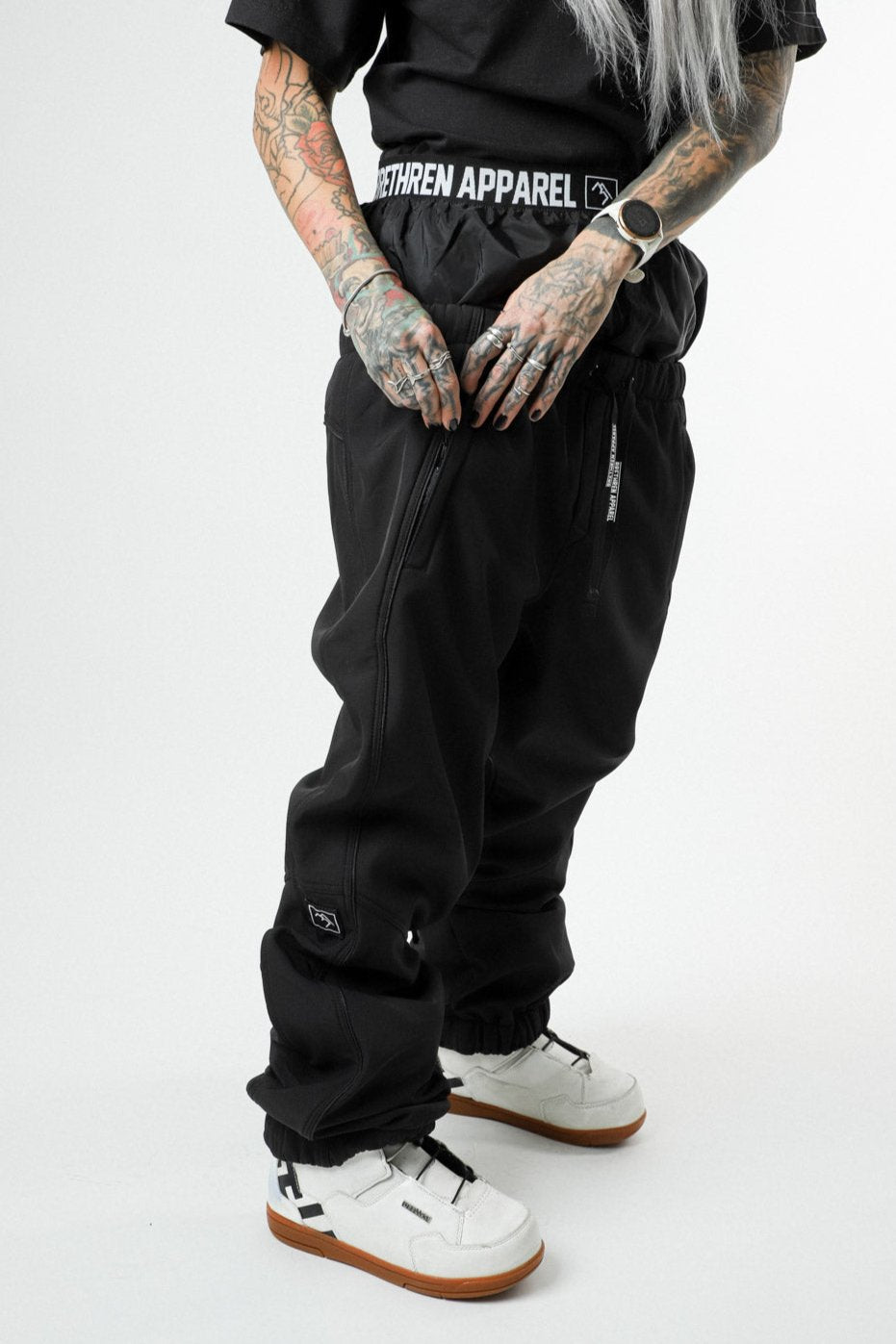 Black waterproof snowpants