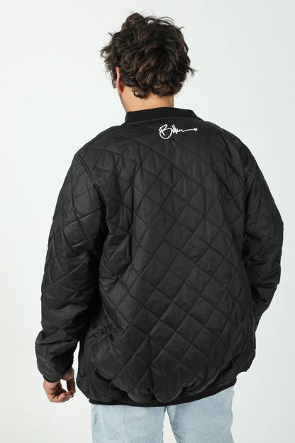 Black quilted jacket
